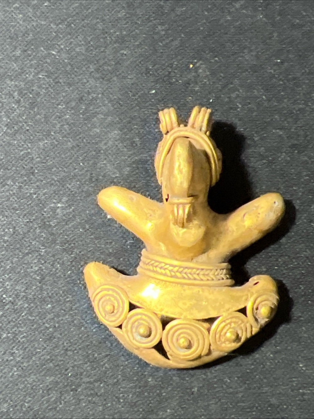 TUMBAGA Gold & Copper Alloy Zoomorphic Figurine/Pendant Columbian Art